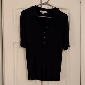 Loft Collared Ribbed Top